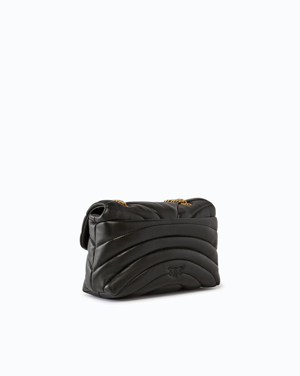 Pinko White Love Bag Puff Butterfly Mini Nappa Leather Crossbody Bag