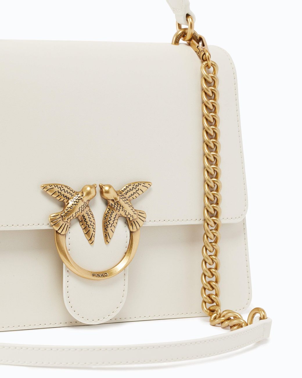 Pinko White Medium Handbag Love Bag Top Handle