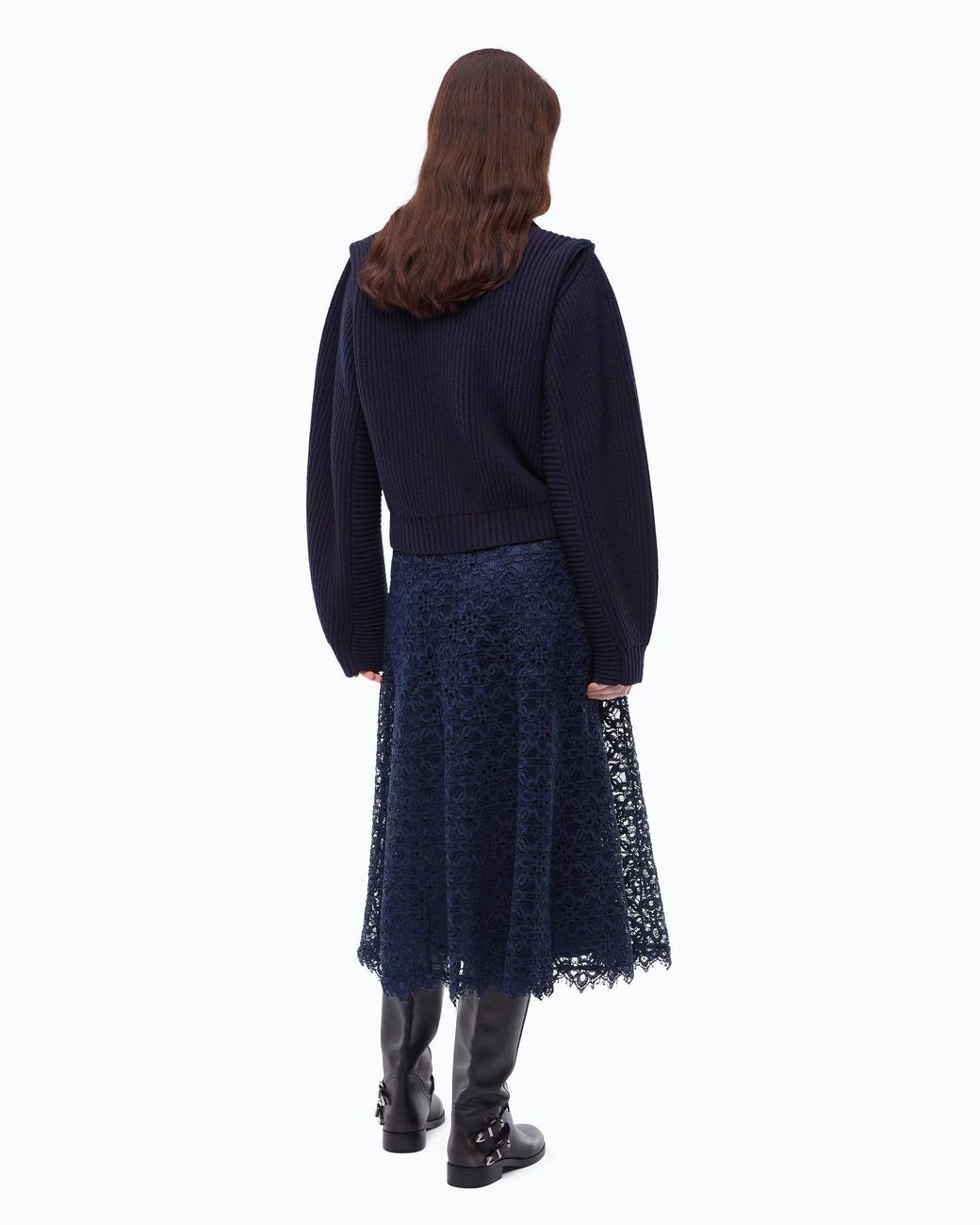 Pinko Blue Flared Midi Skirt