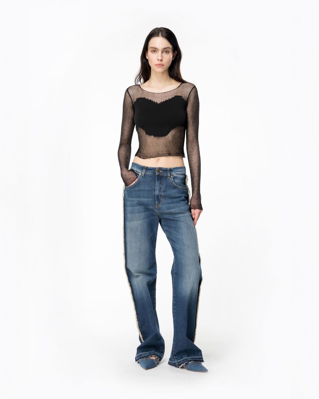 パンツ PINKO Woman Pants Gnawed Blue 103235A213 E28 Pinko Pantalone Woman Gardenia 102813-A115 G57 blue