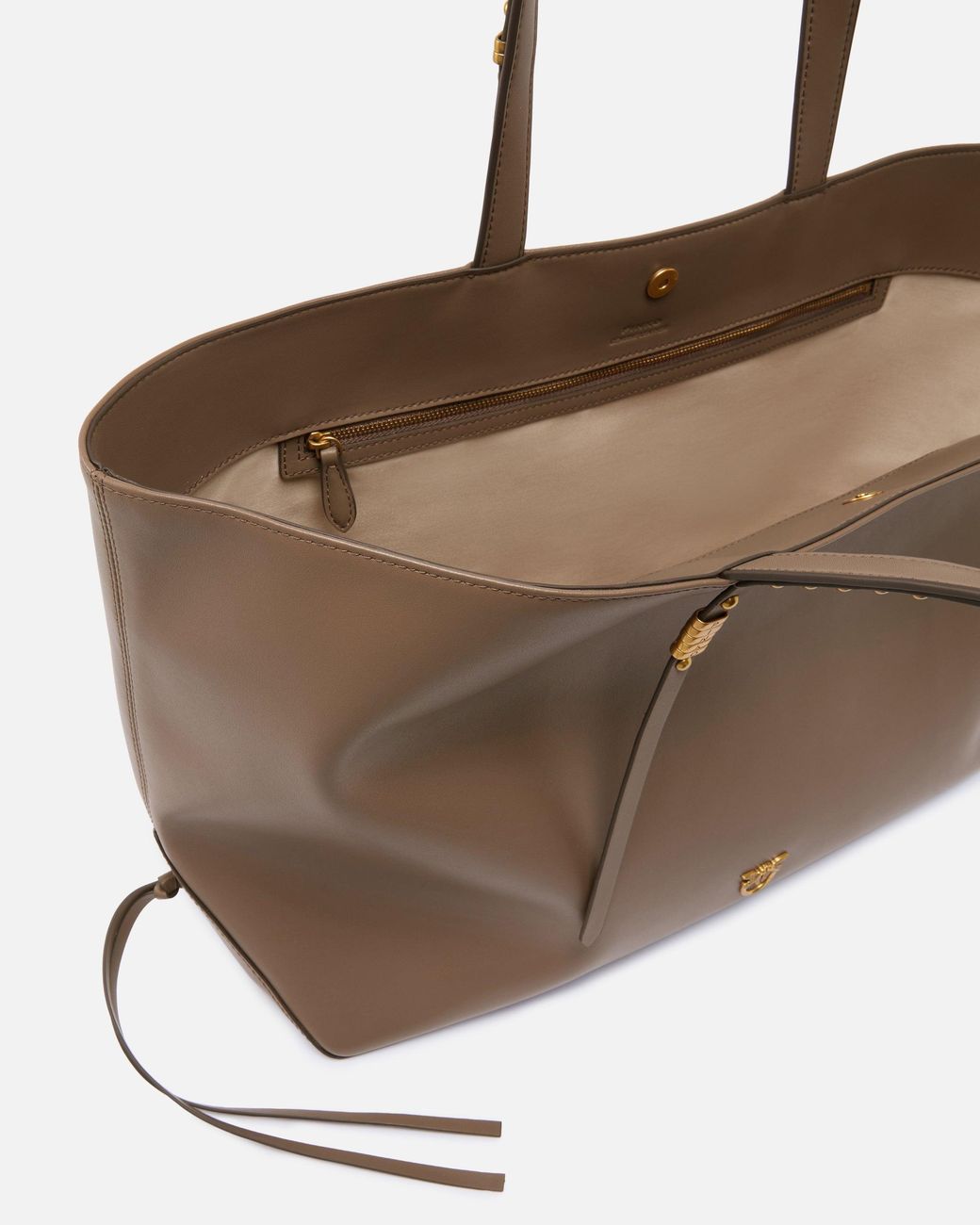 Pinko Multicolor Medium Leather Shopper Bag With Metal Details