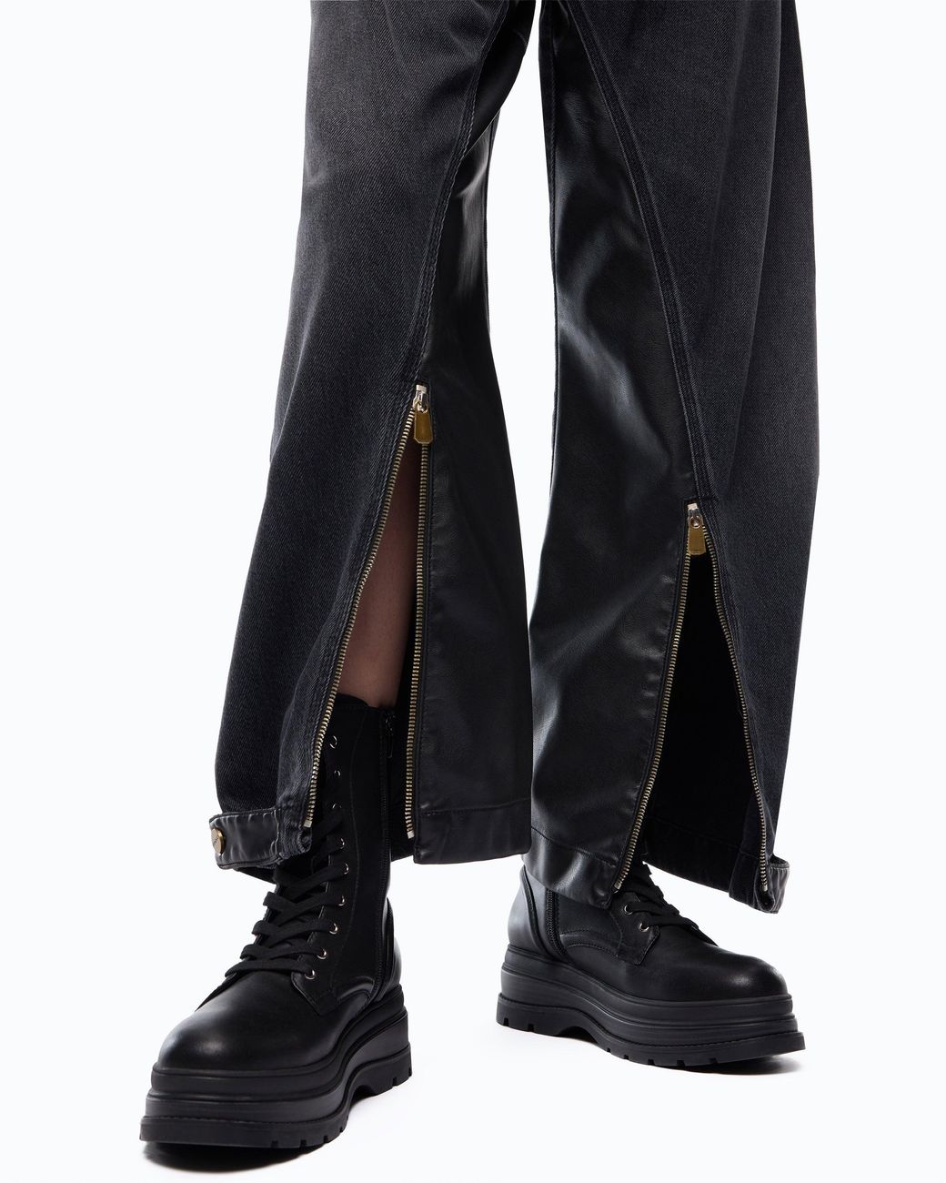 Pinko Blue Balloon-Fit Jeans With Coated Canvas Inserts
