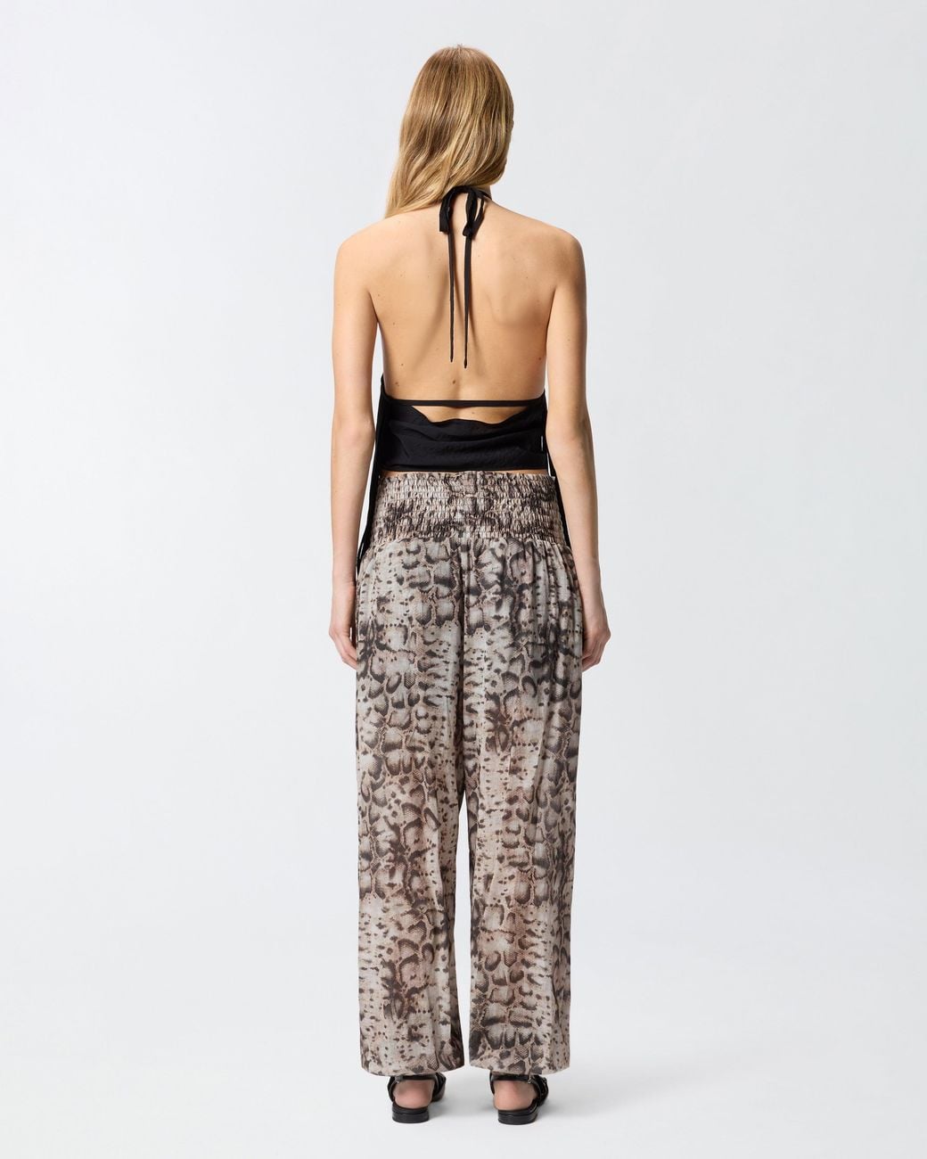 Pinko Black Halterneck Top With Fringes