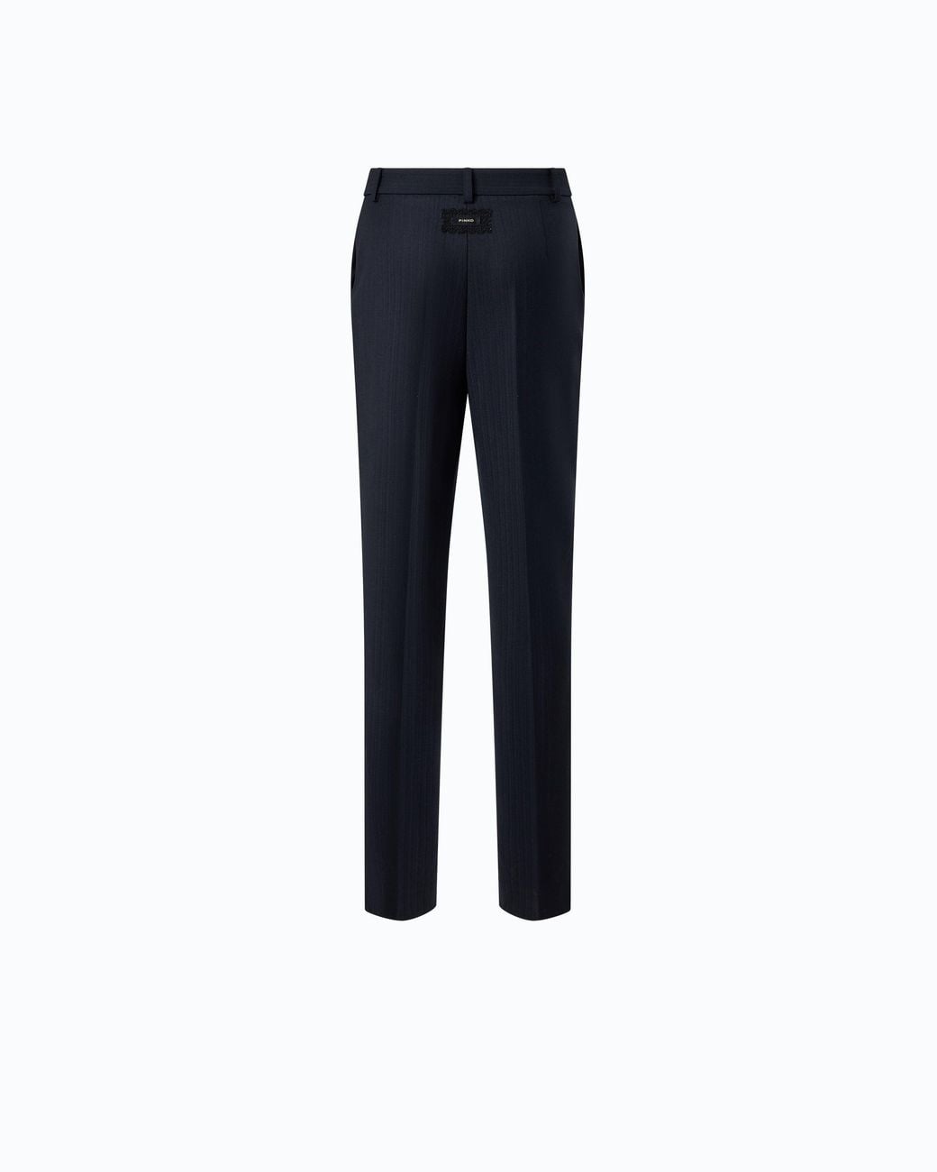 Pinko Blue Stretch Wool-Blend Cigarette Trousers
