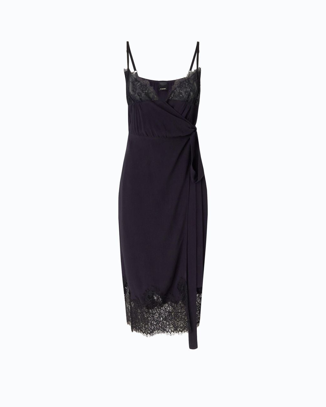 Pinko Blue Midi Dress With Lace Details
