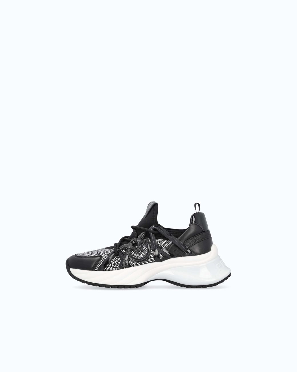 Pinko White Ariel Sneakers With Crystals