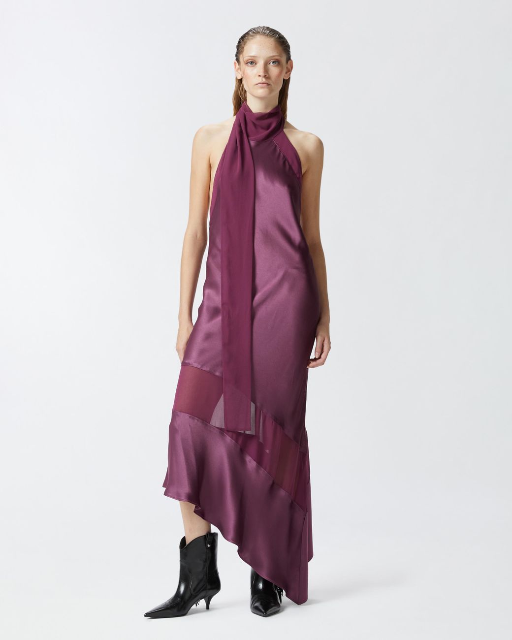 ワンピース PINKO Mesopotamia viscose dress bandana print profiles Mesopotamia viscose dress with bandana print and georgette