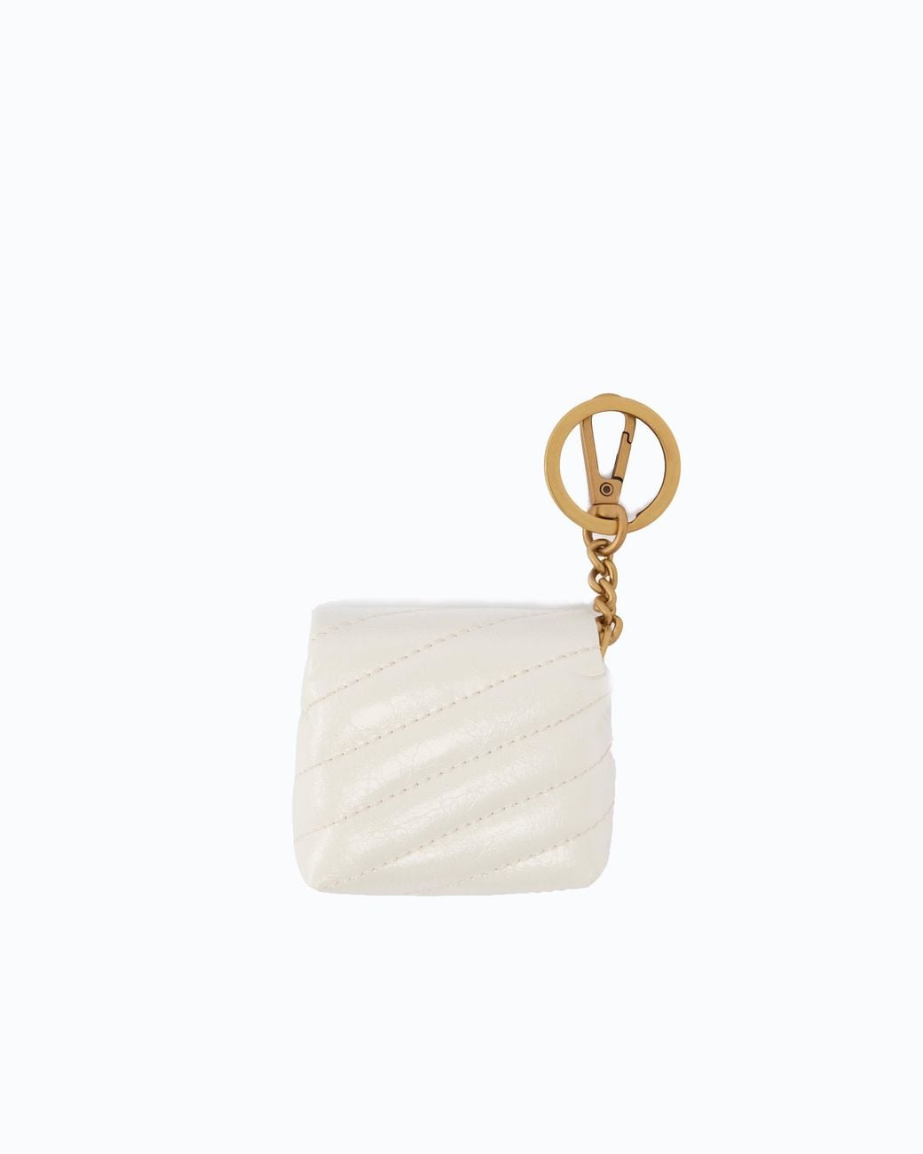 Pinko White Quilted Airpods Case