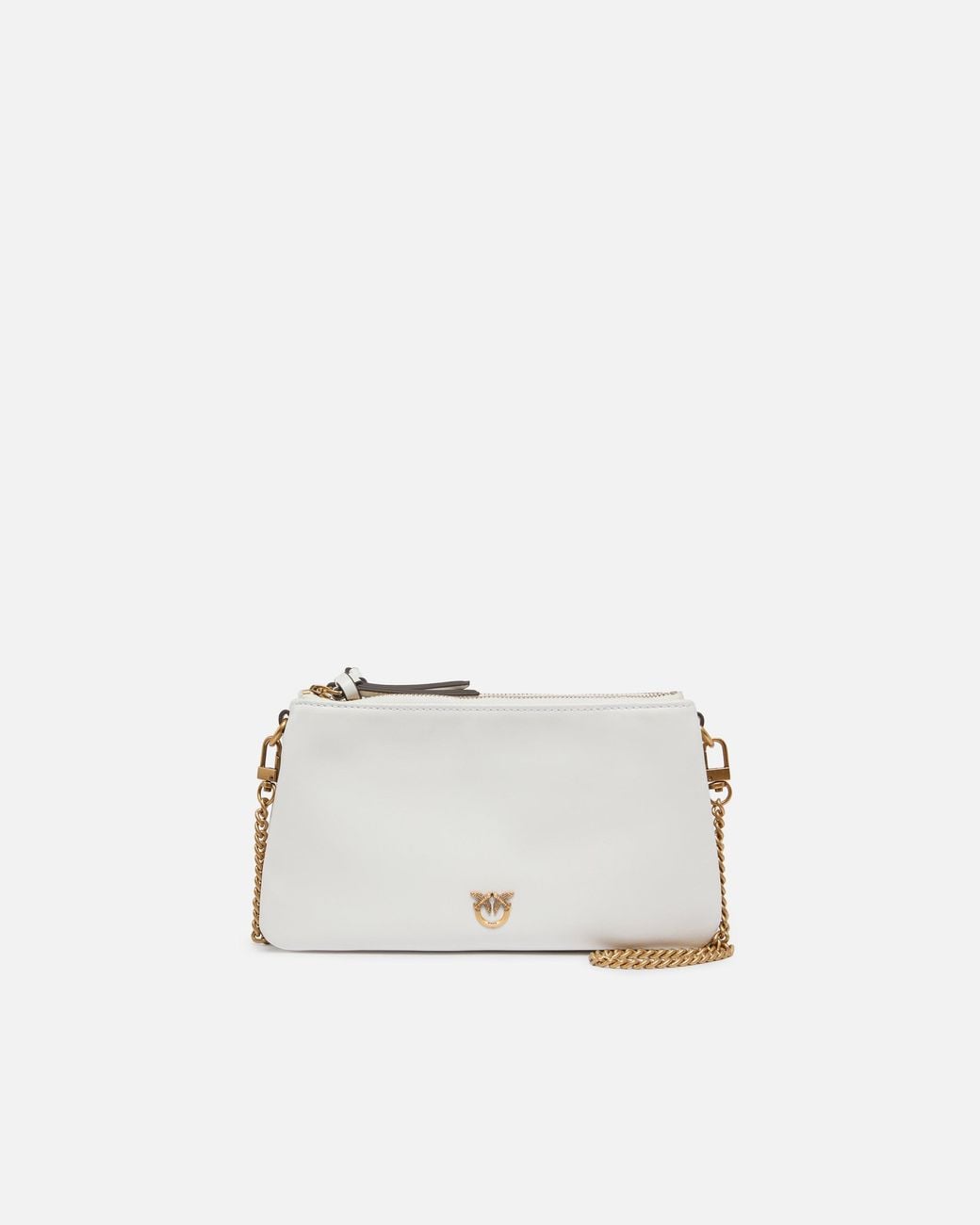Pinko Natural Leather Mini Double Bag With Shoulder Strap