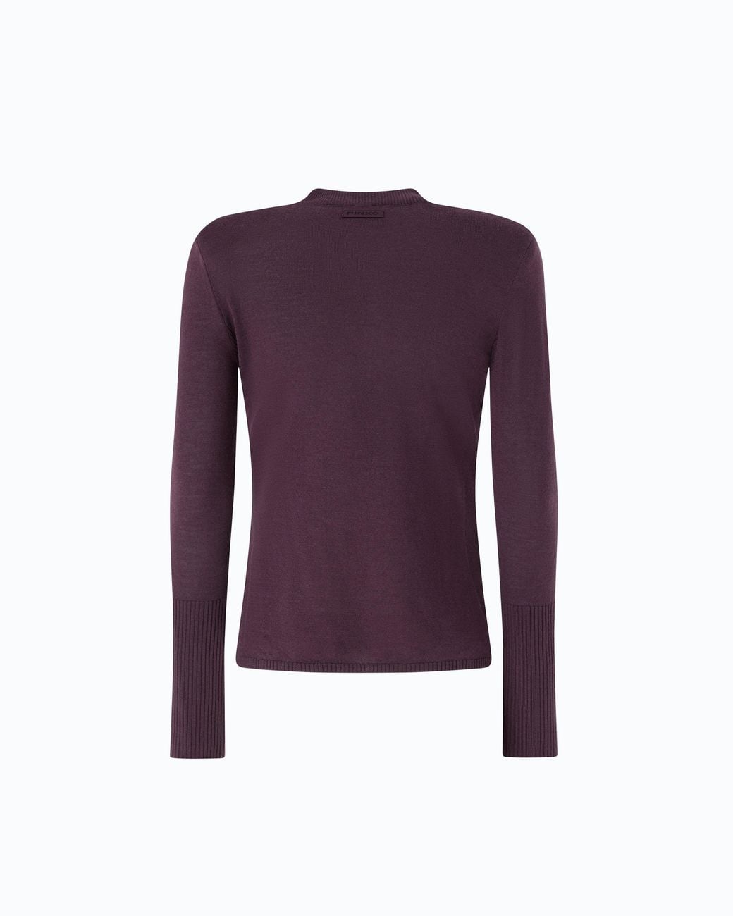 Pinko Purple Merino Wool Sweater With Removable Shoulder Pads