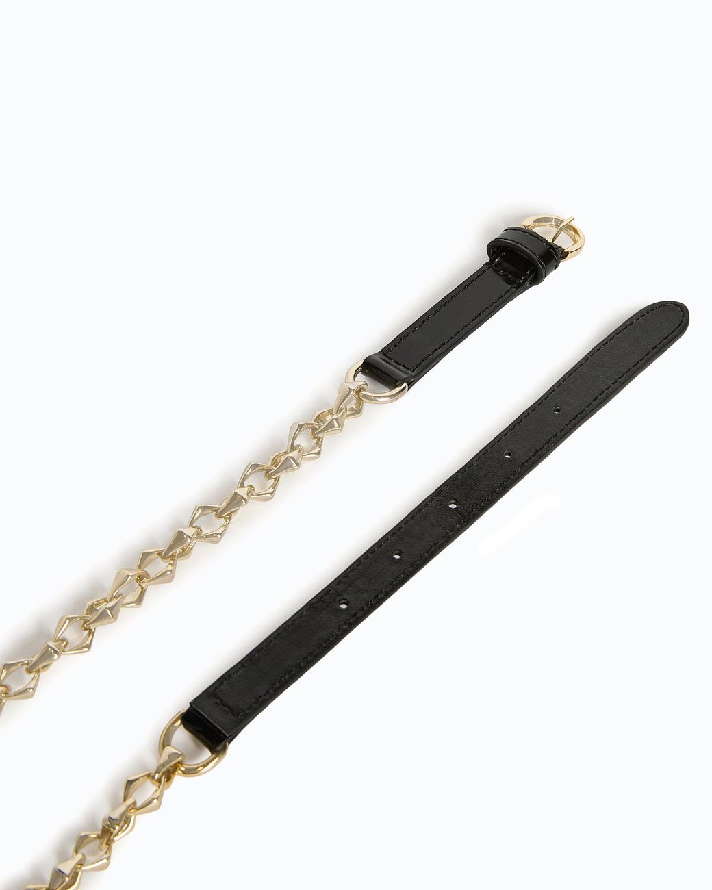 Pinko White Belt With Chain Insert, 1.5 Cm