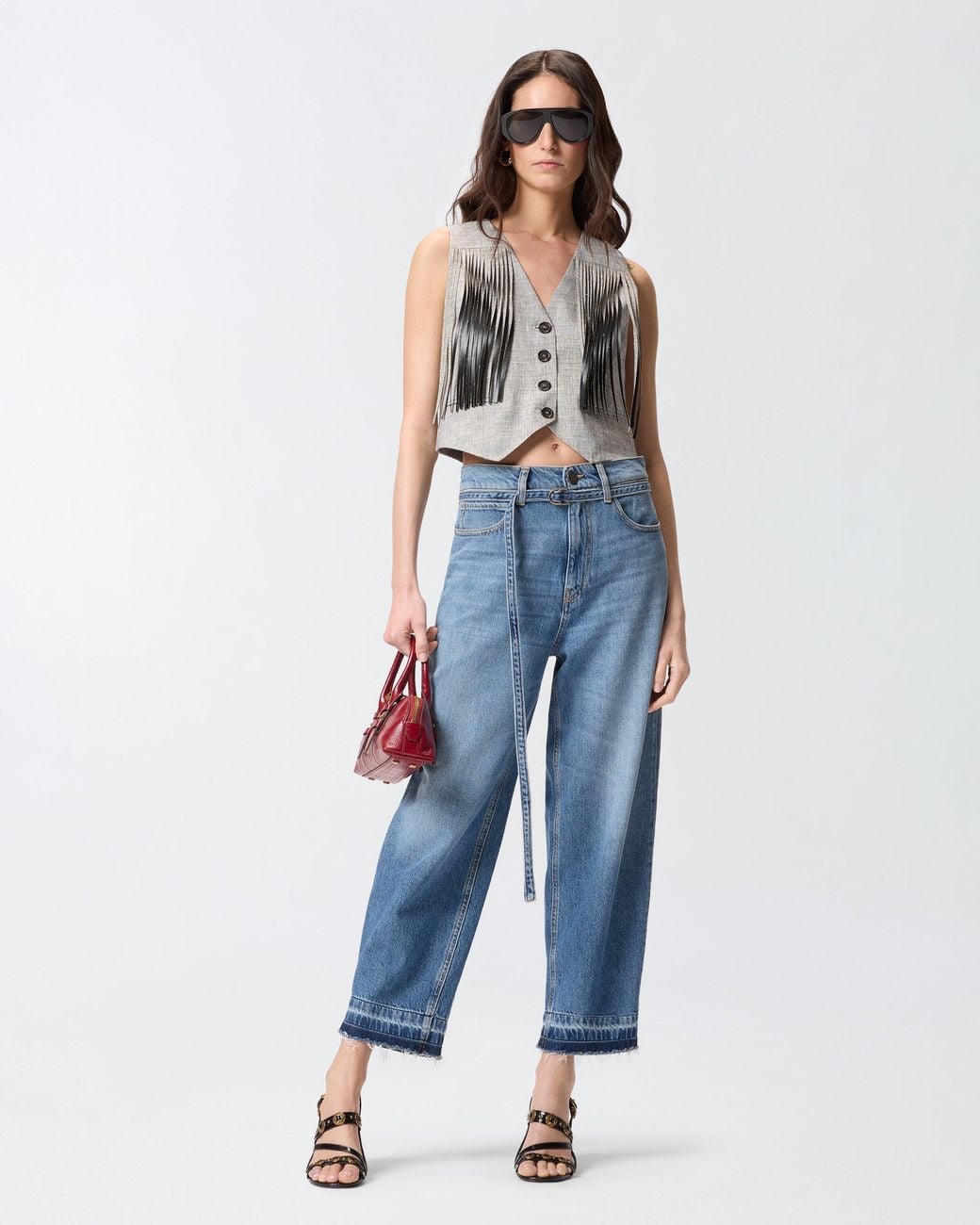 Pinko Blue Balloon Jeans With Worn Effect