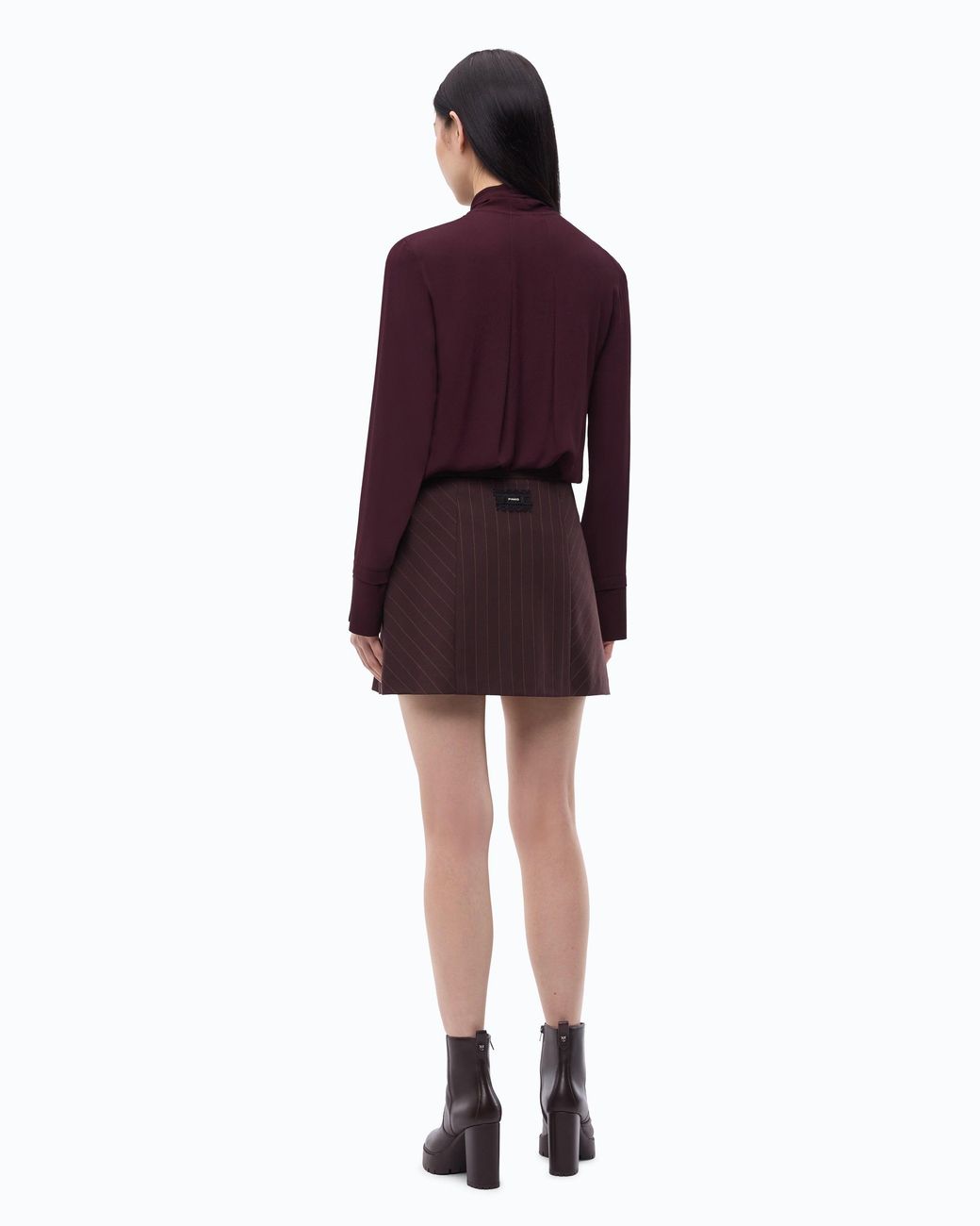 Pinko Purple Blouse With Sash Collar