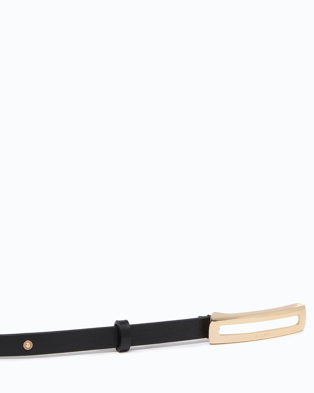 Pinko White Belt With Jewel Studs, 1 Cm