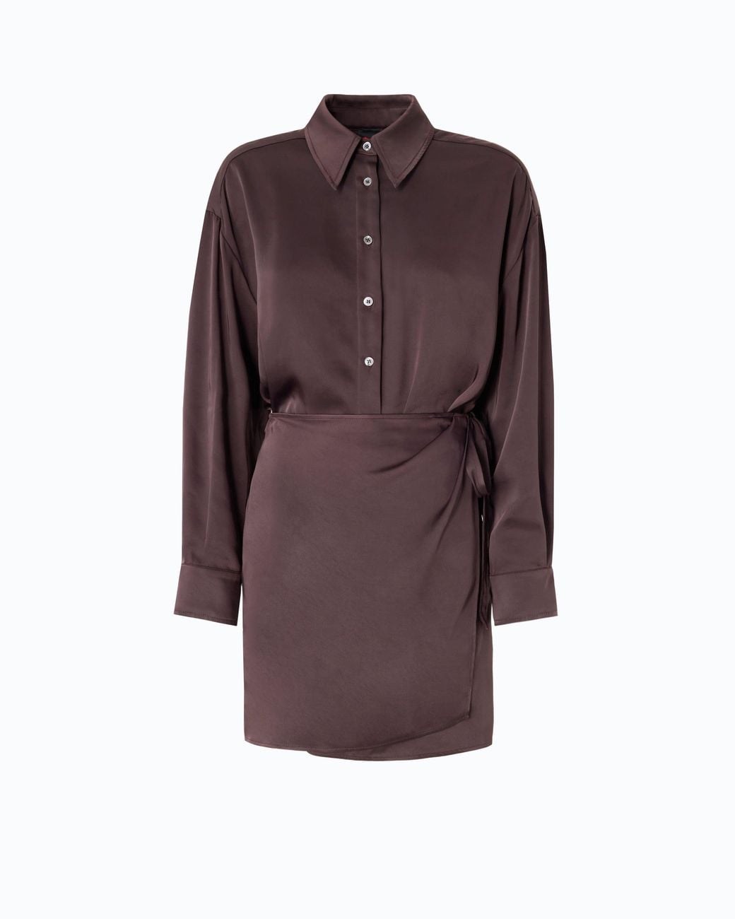 Pinko Brown Mini Dress With Button Fastening