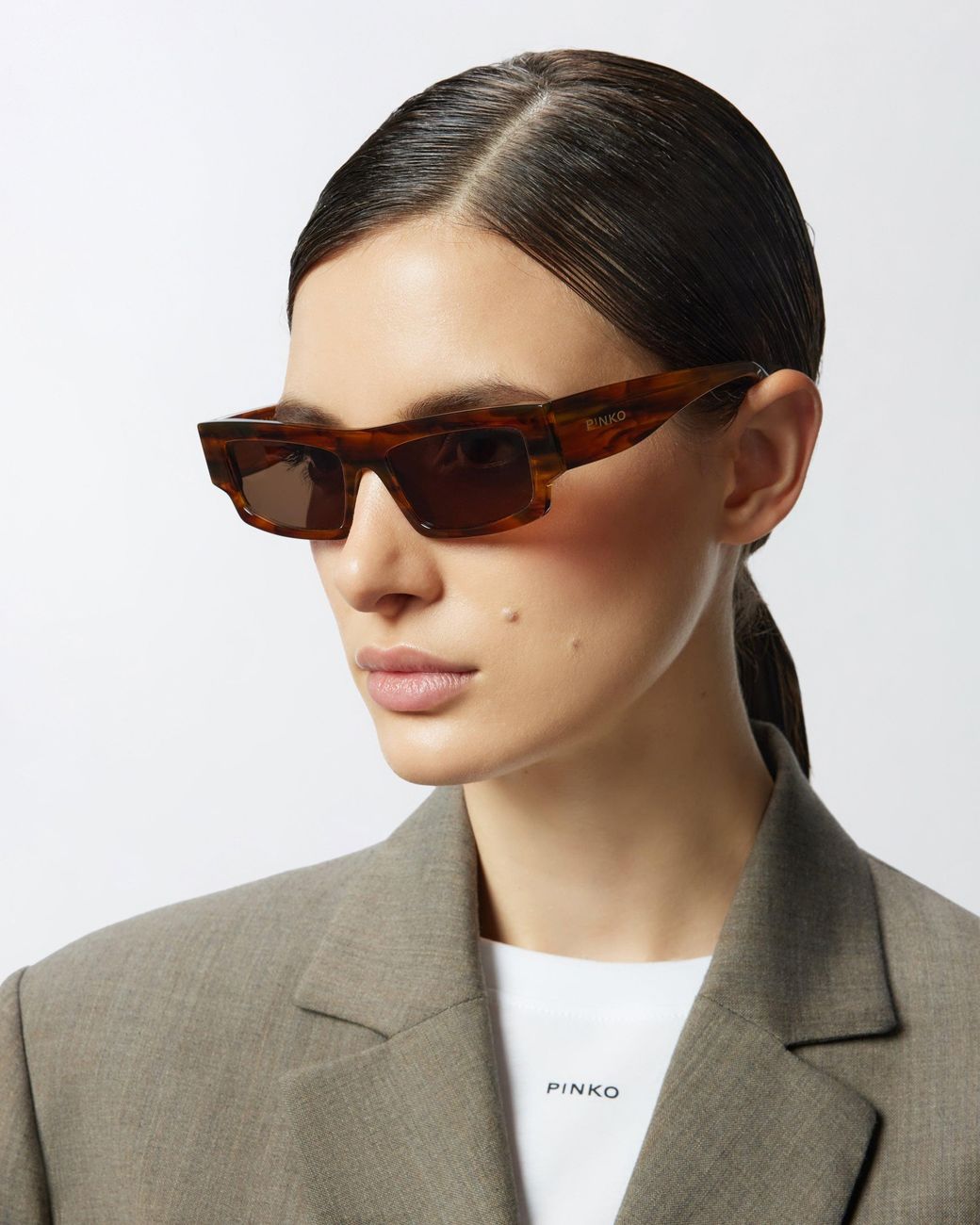 Pinko White Rectangular Sunglasses