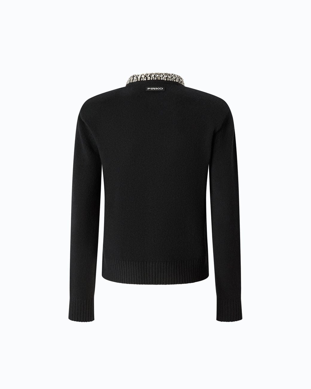 Pinko Black Cardigan With Jewel Collar