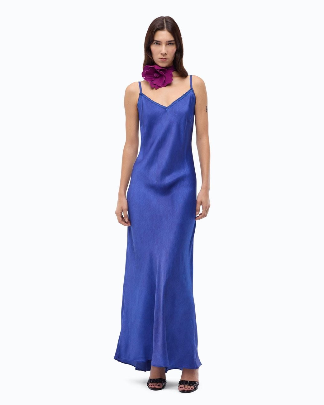 Pinko Blue Long Slip Dress