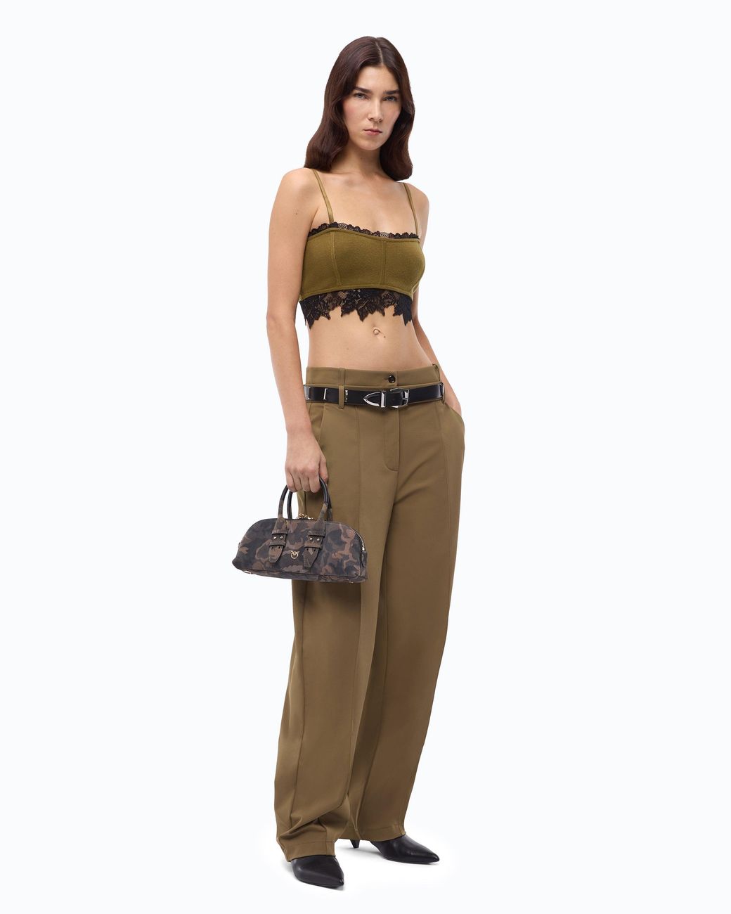 Pinko Natural Barrel-Fit Trousers
