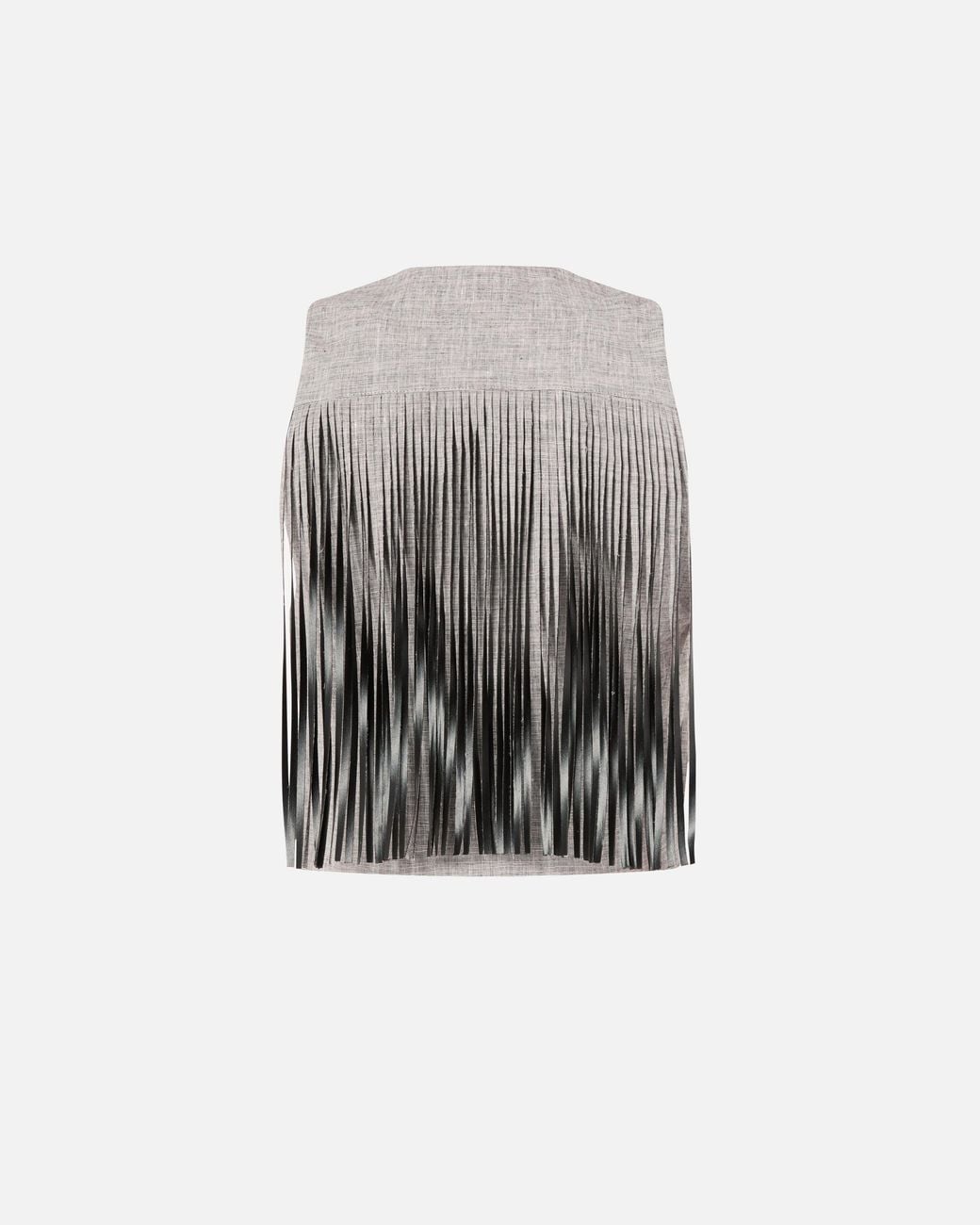 Pinko White Vest With Fringing