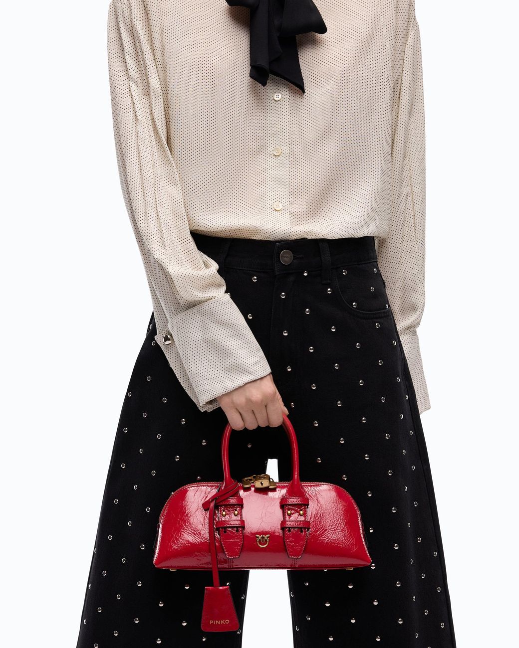Pinko Red Escape Bag Horizontal Small Handbag