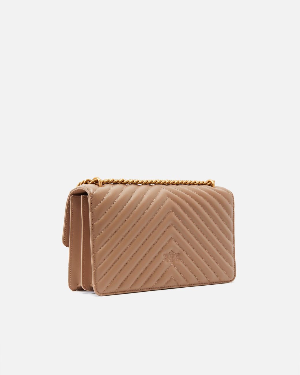 Pinko Natural Medium Shoulder Bag Love Bag One Chevron