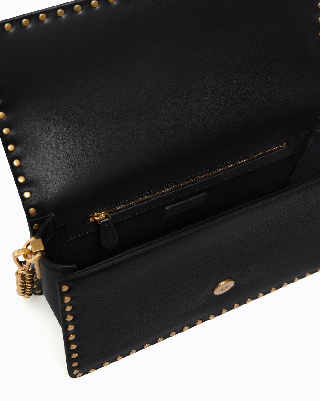 Pinko Black Handbag And Shoulder Love One Slouchy Cl Studs Smal