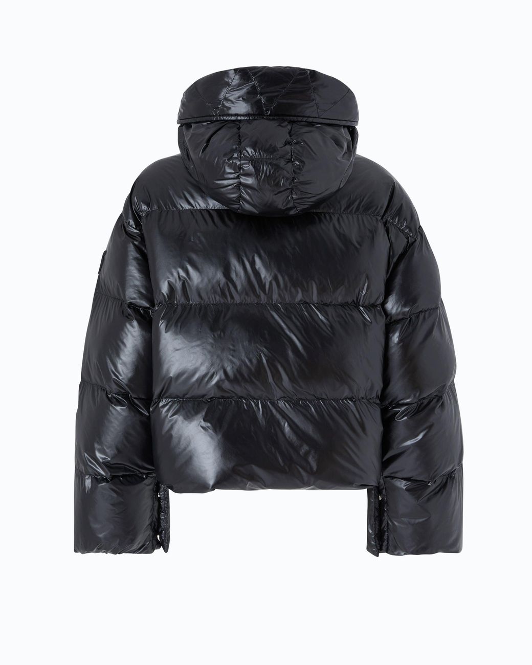 Pinko Black Technical Canvas Jacket With Hood