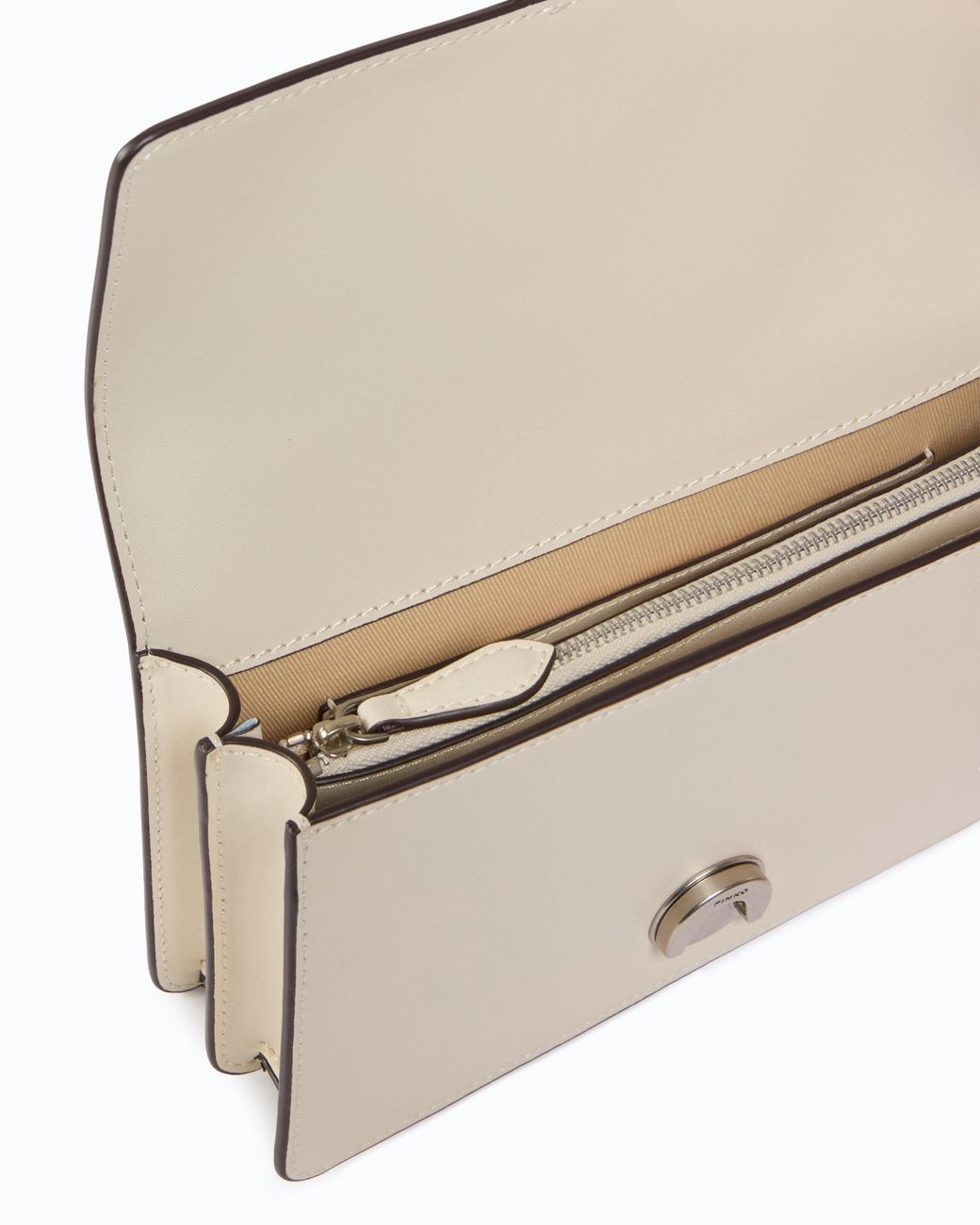 Pinko White Small Love Bag One Leather Shoulder Bag With New Buckle