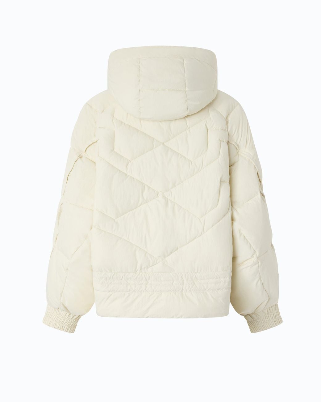 Pinko White Oversized Blouson Jacket With Hood