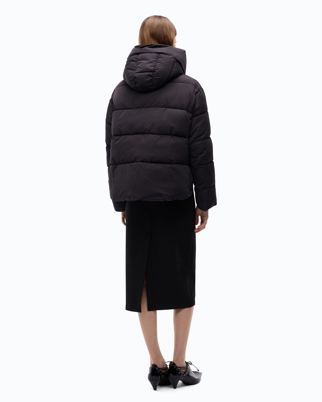 Pinko Blue Technical Canvas Jacket With Hood