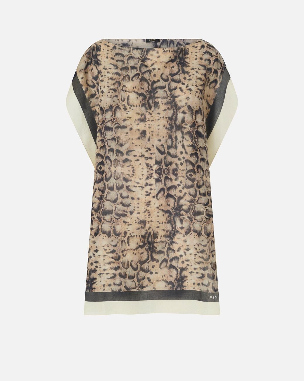 Pinko Natural Kaftan With Snake Print