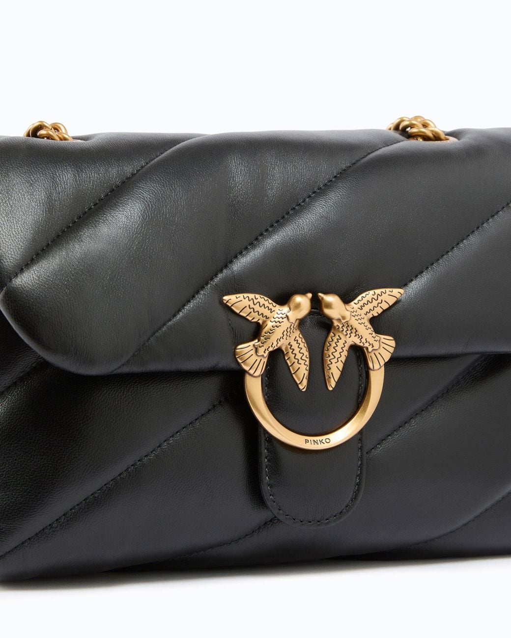 Pinko Black Classic Love Bag Puff Maxi Quilt