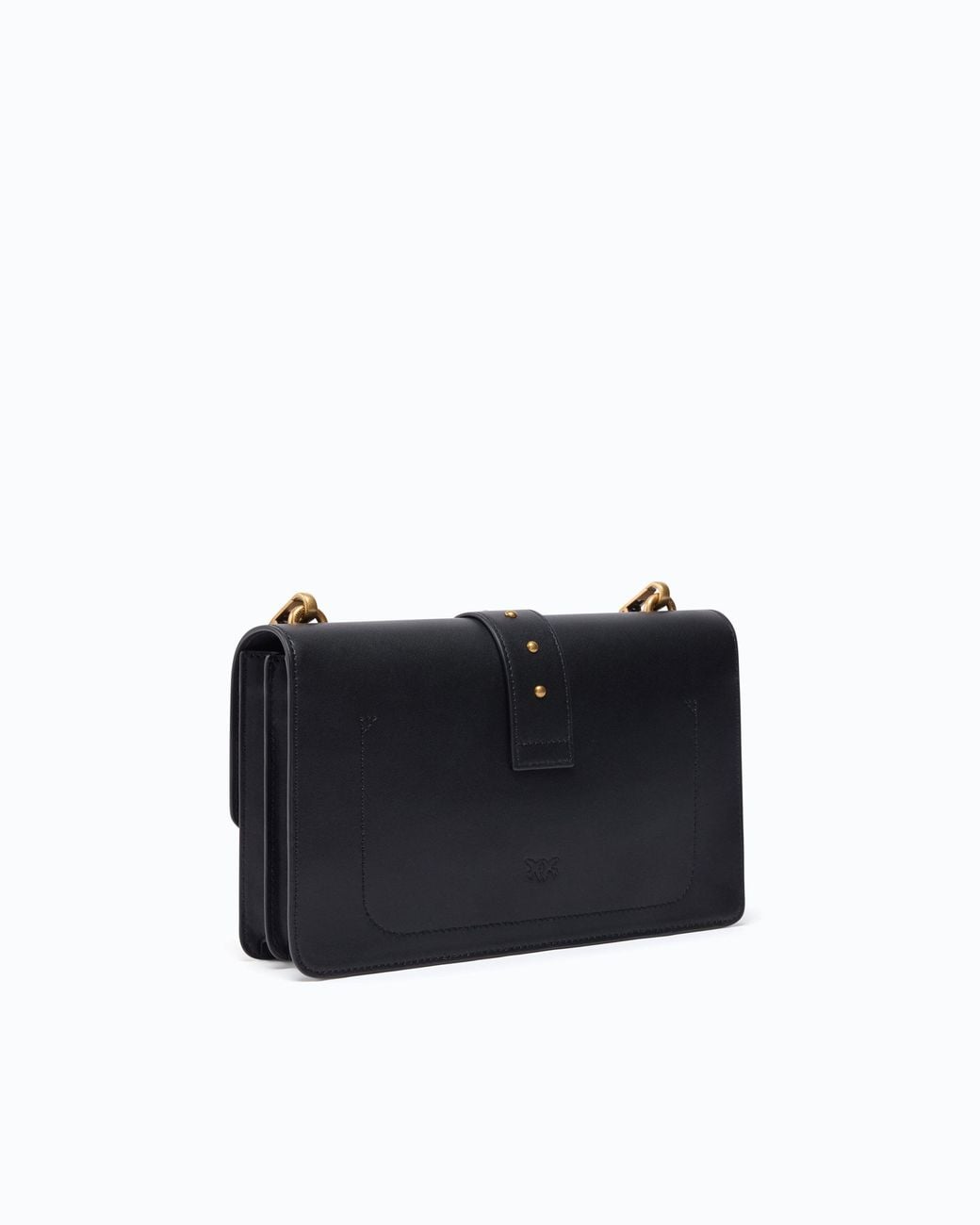 Pinko Black Medium Love Bag One Leather Handbag With New Buckle