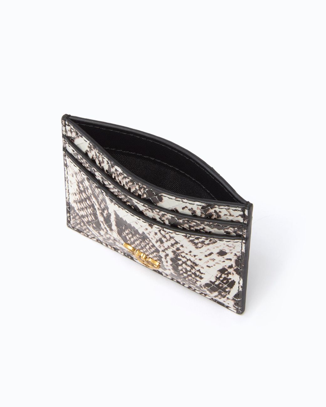 Pinko White Card Holder With Python Print