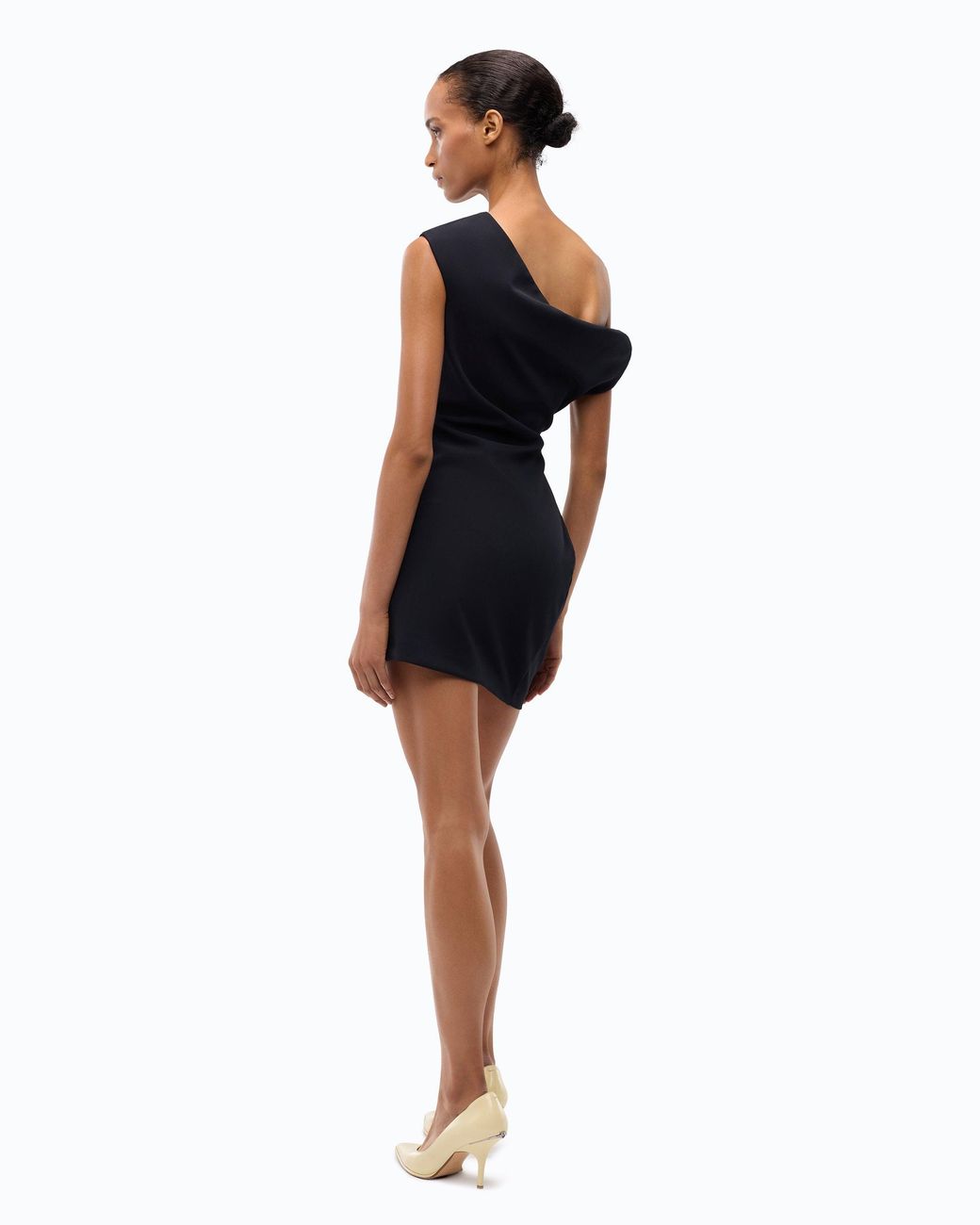 Pinko Black Slim-Fit Mini Dress With Draping