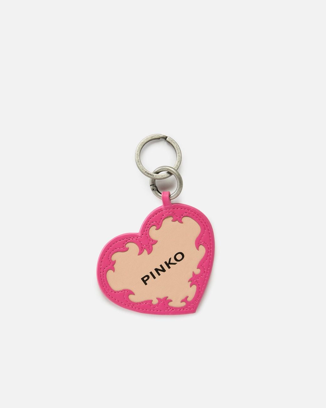 Pinko Pink Heart Keyring Charm