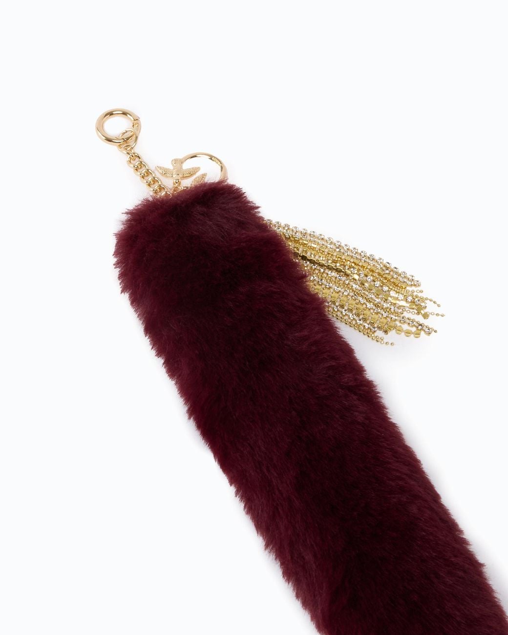 Pinko Purple Faux Fur Pendant Charm Keyring