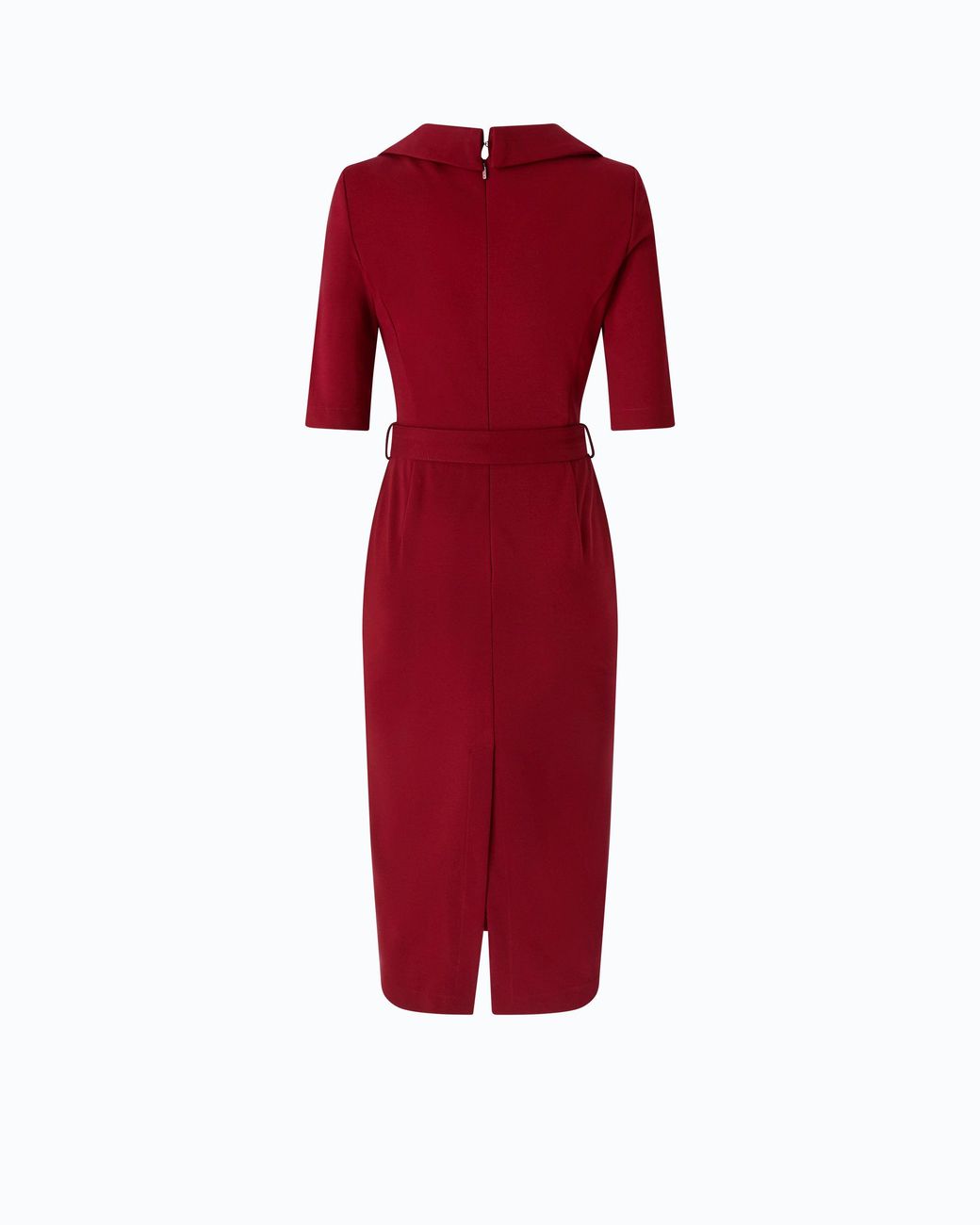 Pinko Red Slim-Fit Dress With Love Birds Belt