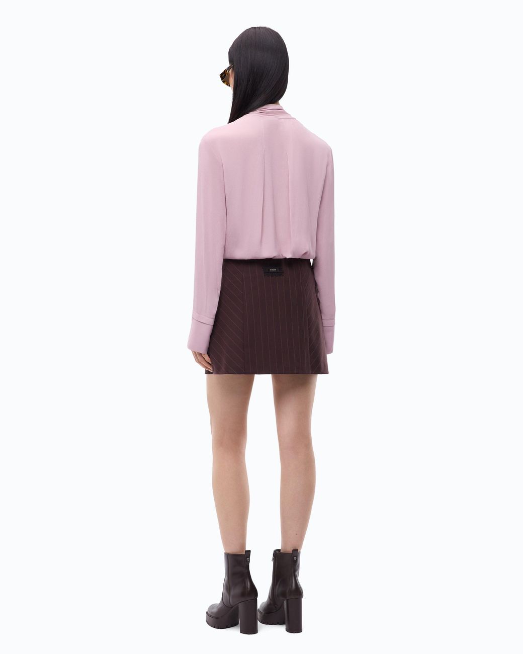 Pinko Pink Blouse With Sash Collar