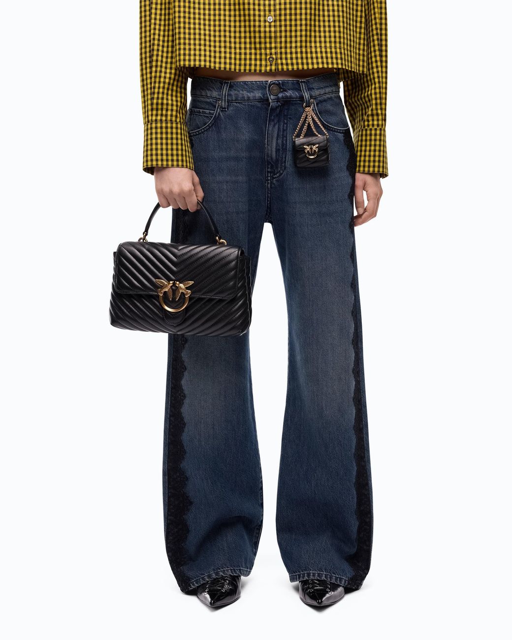 Pinko Blue Lady Love Bag Puff Medium Handbag
