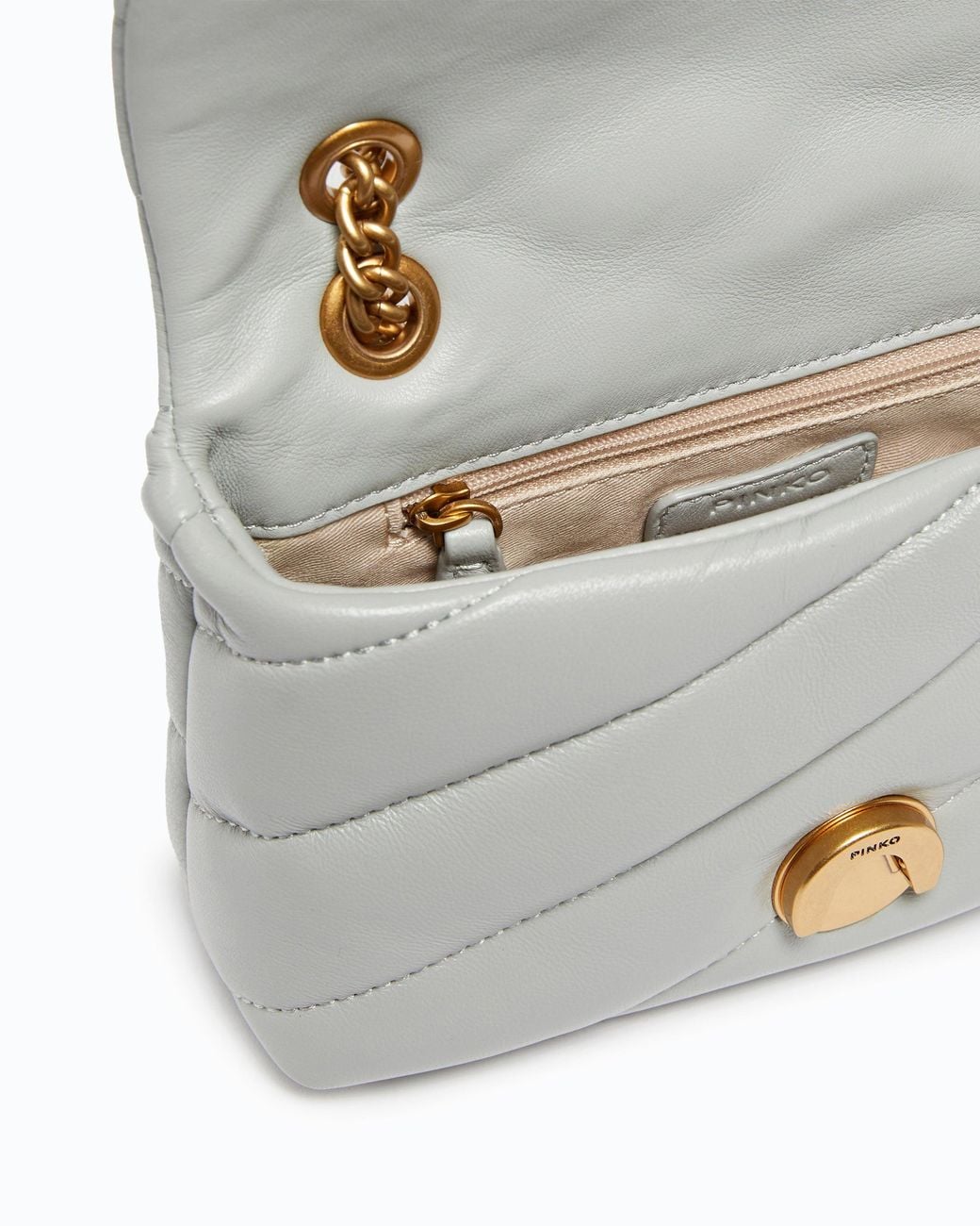 Pinko White Baby Shoulder Bag Love Bag Puff Maxi Quilt