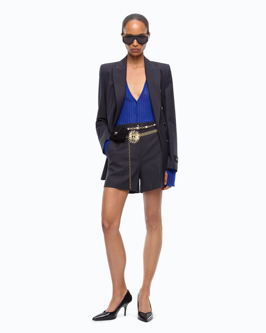 Pinko Blue Tailored Shorts