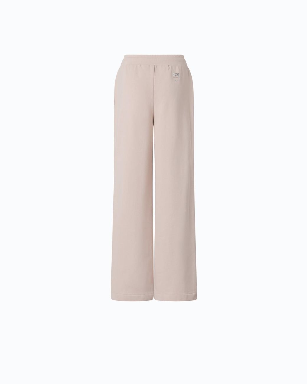 Pinko White Wide-Leg Trousers With Drawstring And Chain