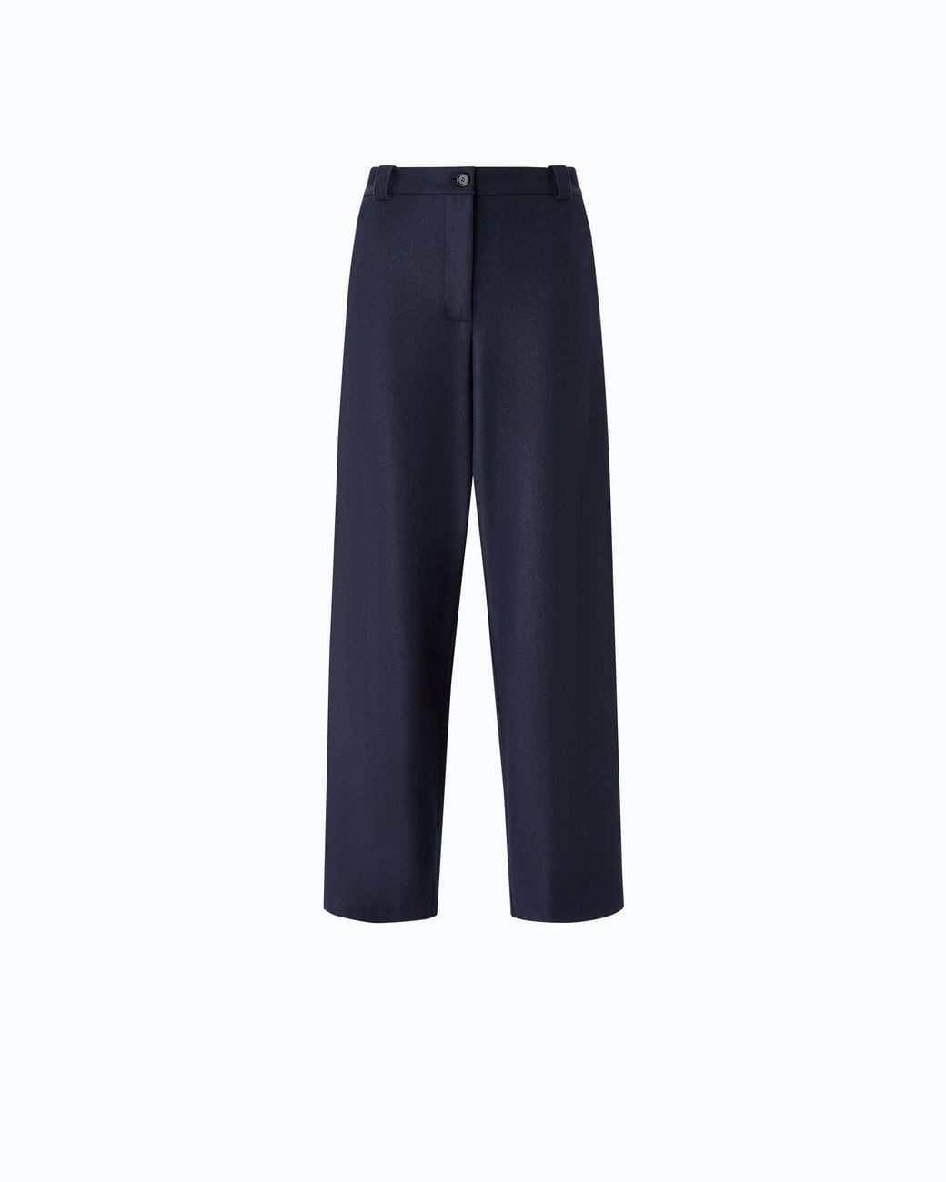 Pinko Blue Wide-Leg Jersey Flannel Trousers