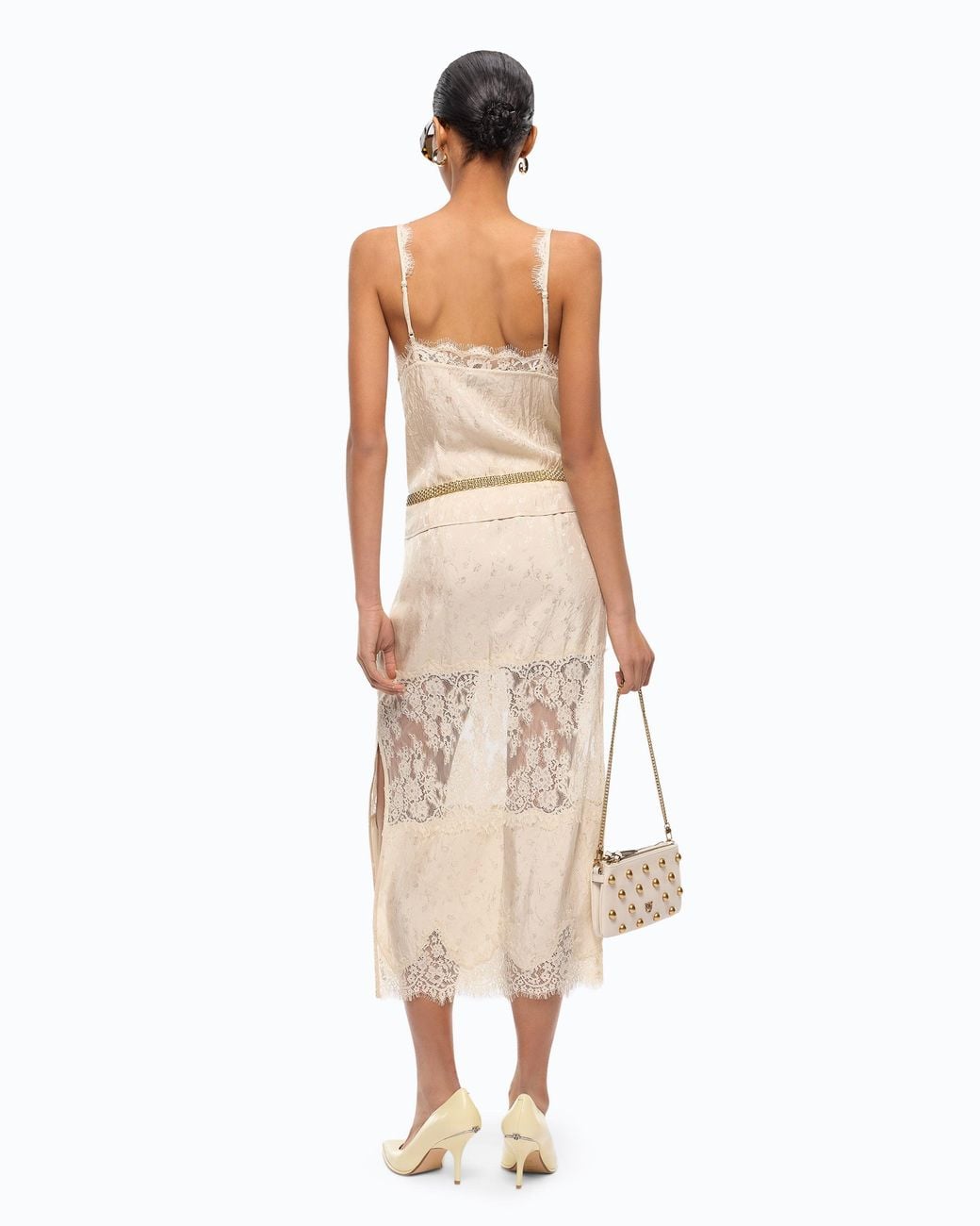 Pinko White Lace Lingerie Top
