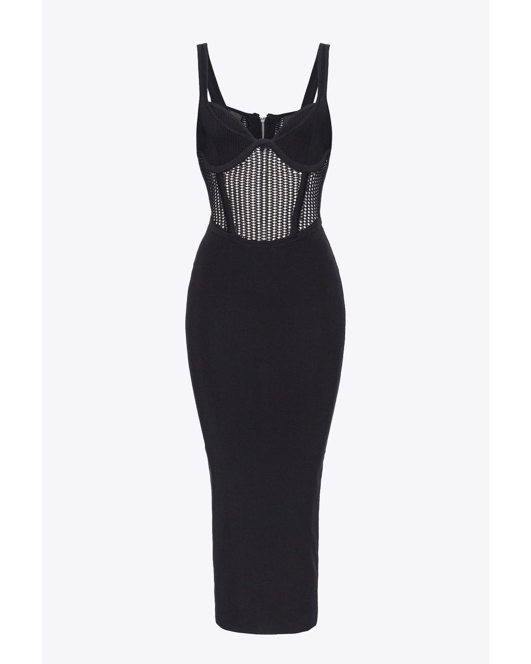 PINKO chain-strap midi dress - Black