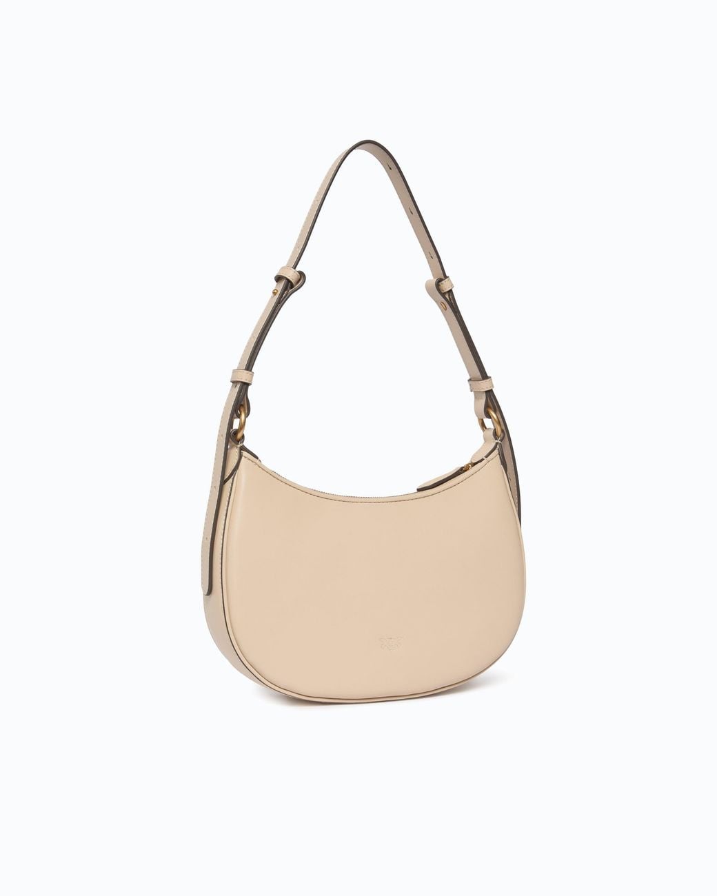 Pinko White Small Shoulder Bag Love Bag Half Moon Simply