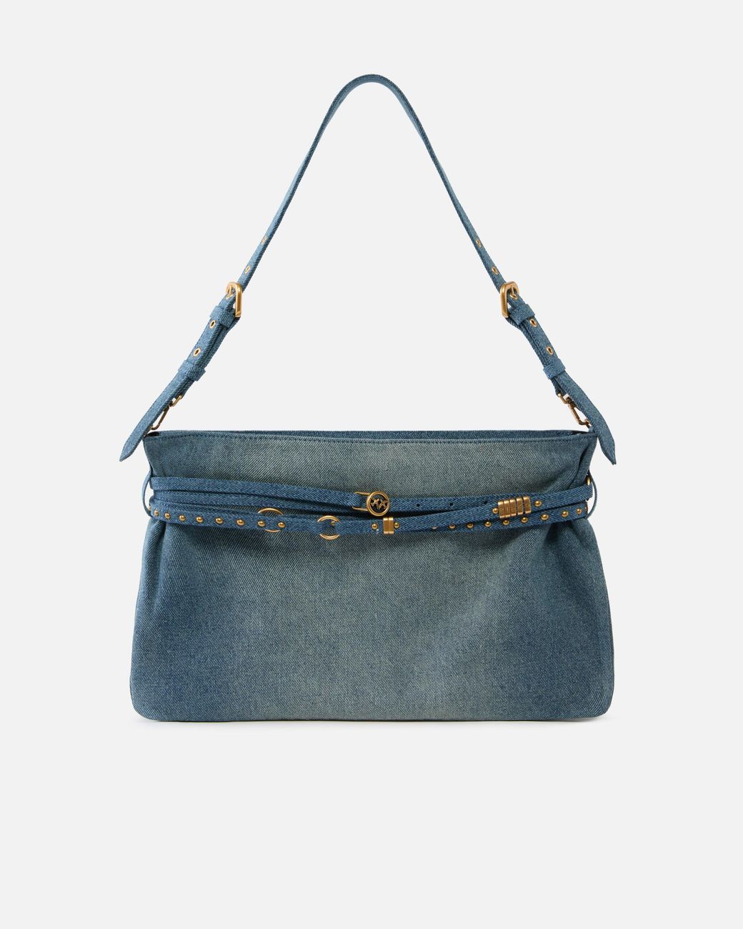 Pinko Blue Belt Bag Big Large Shoulder Bag