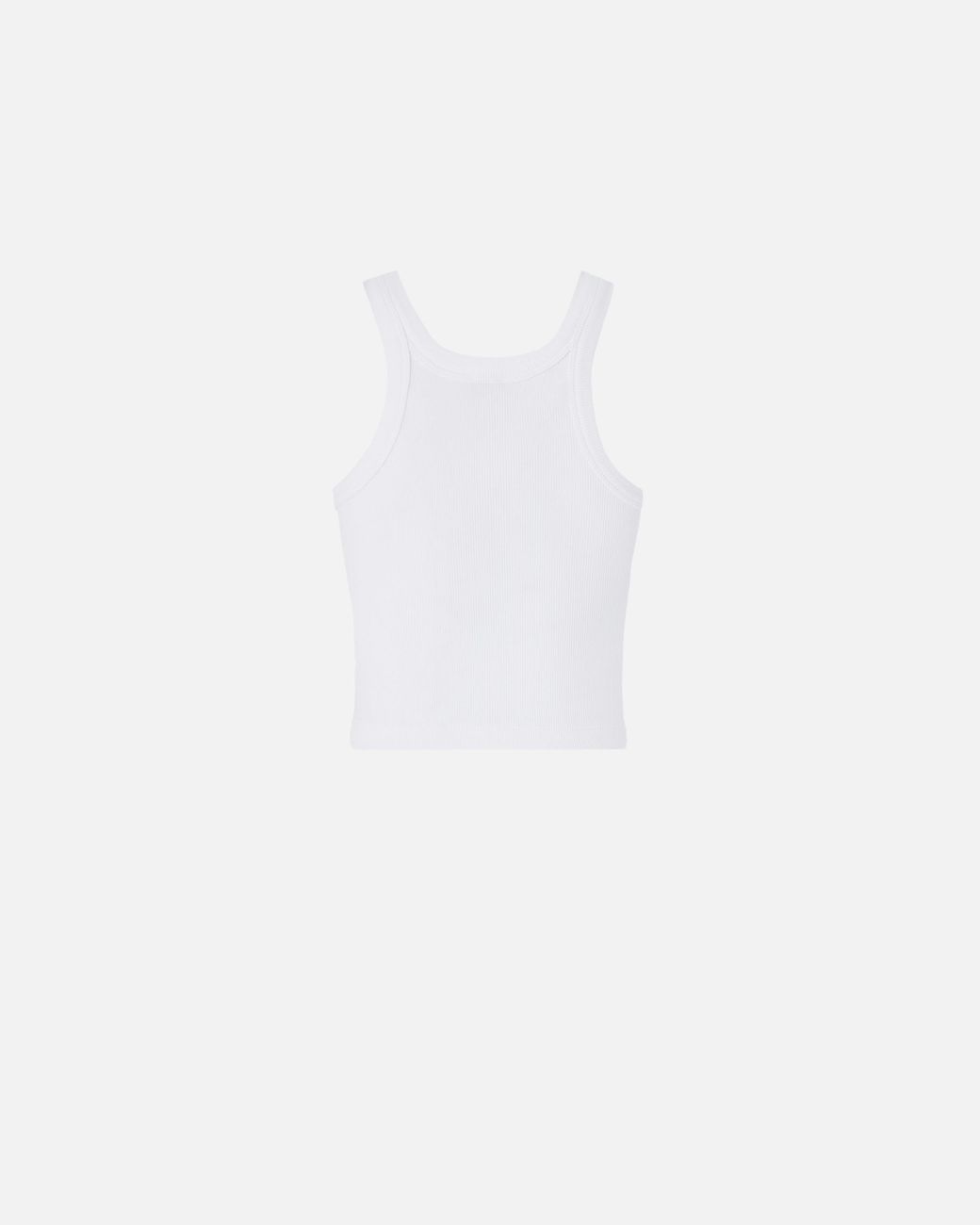 Pinko White Cropped Vest Top With Logo